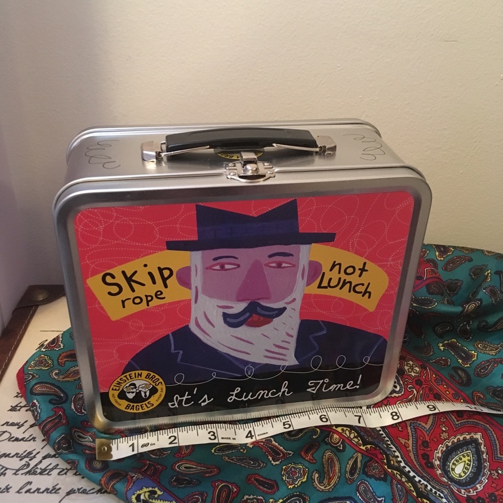 Vintage aluminum lunchbox Einstein Bros Bagels